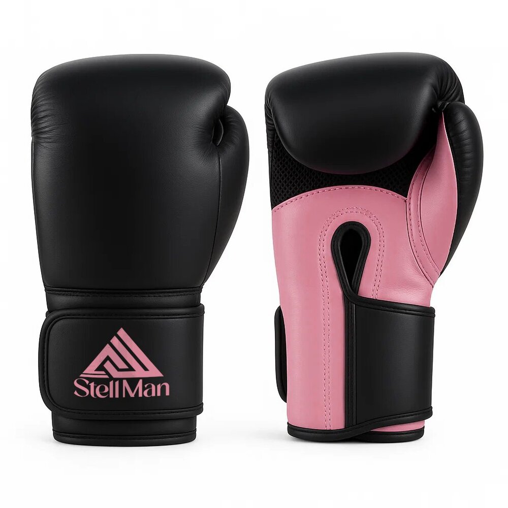Stellman Armalite Boxing Gloves Black Pink Training Sparring Punching Gear NEW